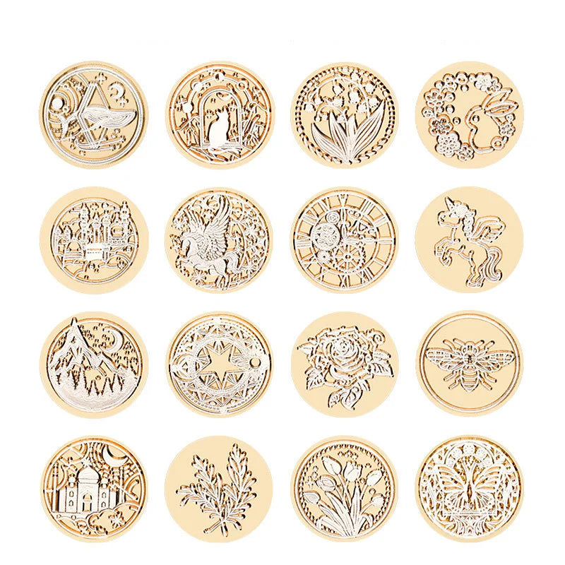 Sternenhimmel Lotus Rosenmuster Wachssiegel Stempel, Retro Stil