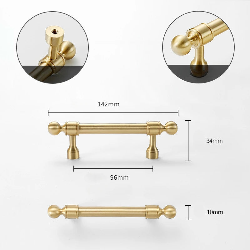 Eleganter Möbelknopf Messing Goldfarben für Schrank Schublade Tür