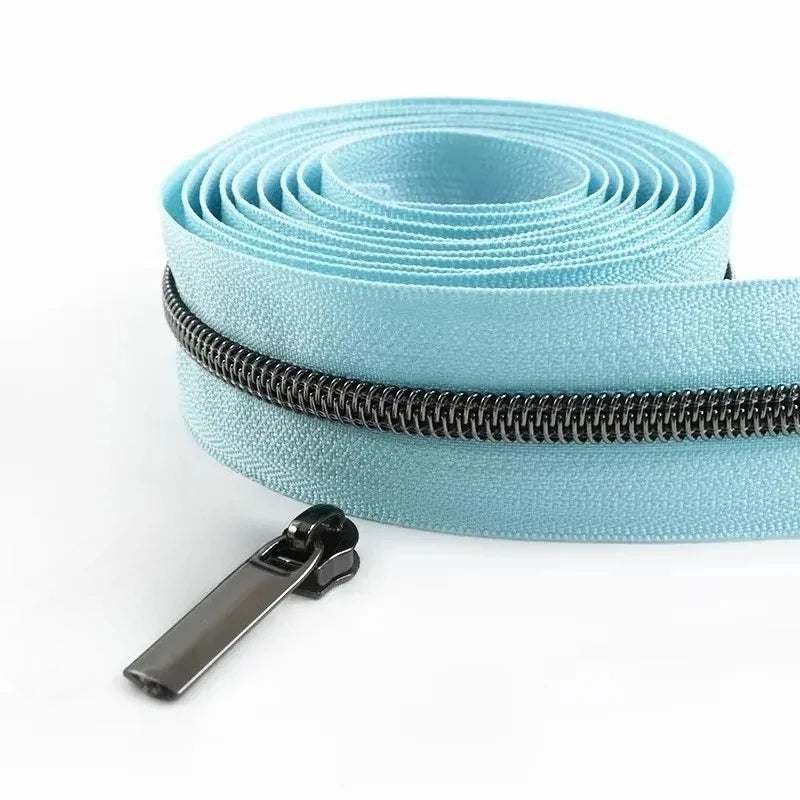 Nylon Reissverschlussband Nr 5 pro Meter mit Schiebern fuer Naehprojekte
