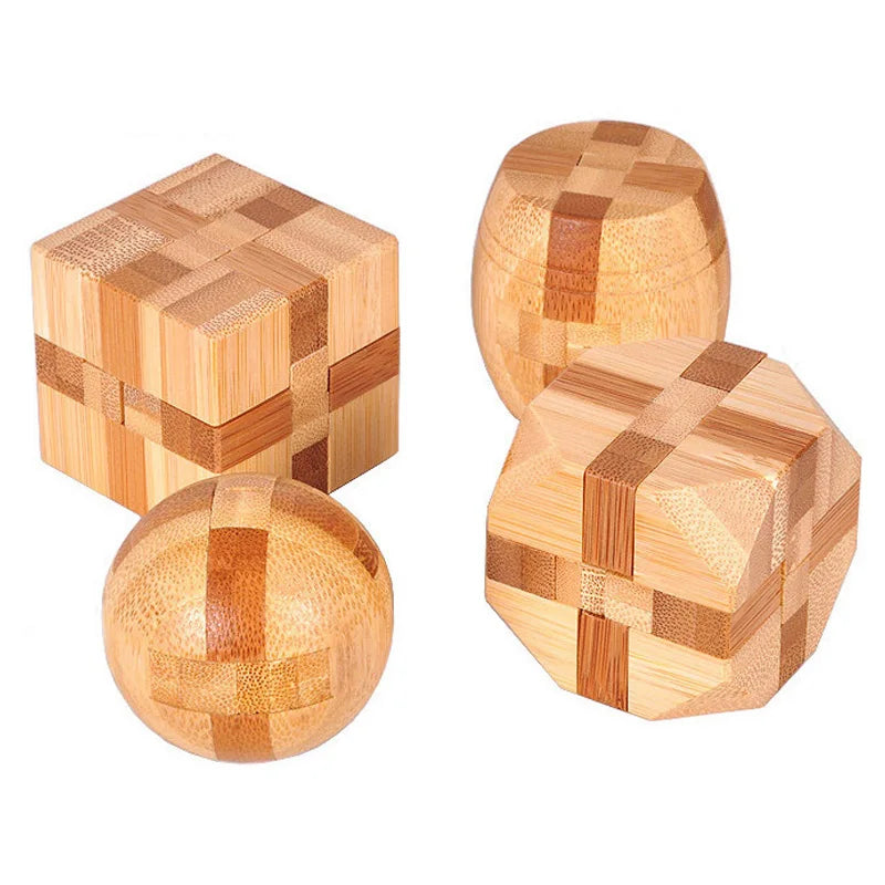 Holz Kong Ming Lock Lu Ban IQ Brain Teaser Lernspielzeug für Kinder