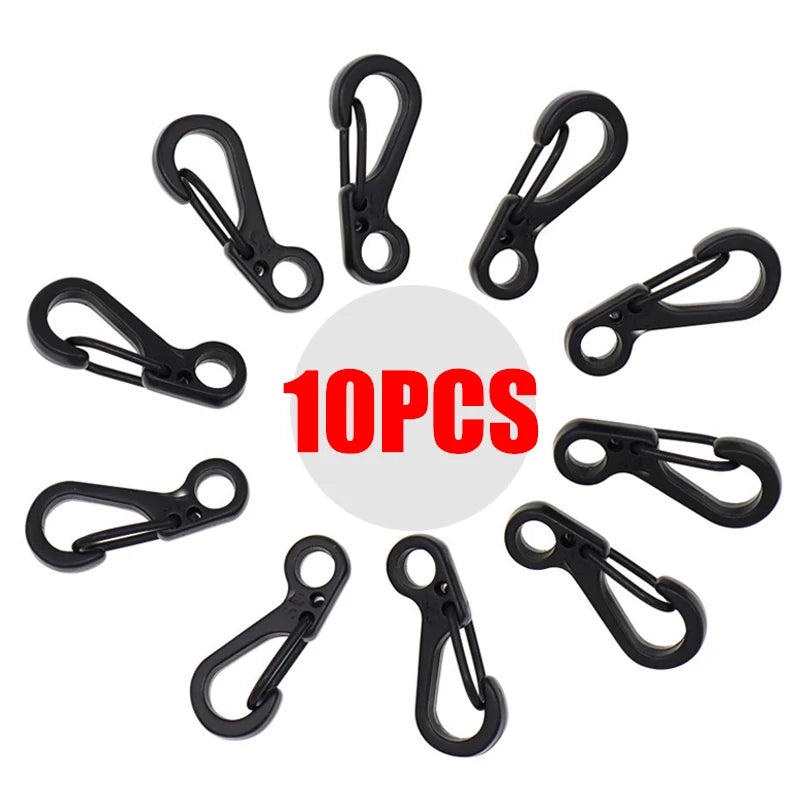 10 Stück Mini Federkarabiner Schlüsselbund Rucksack Haken Outdoor Camping EDC