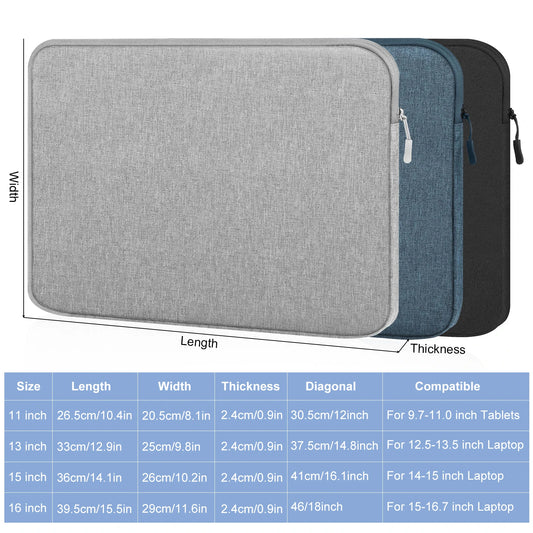 Laptop-Hülle in 4 Größen für 10 bis 16,5 Zoll mobiler Schutz