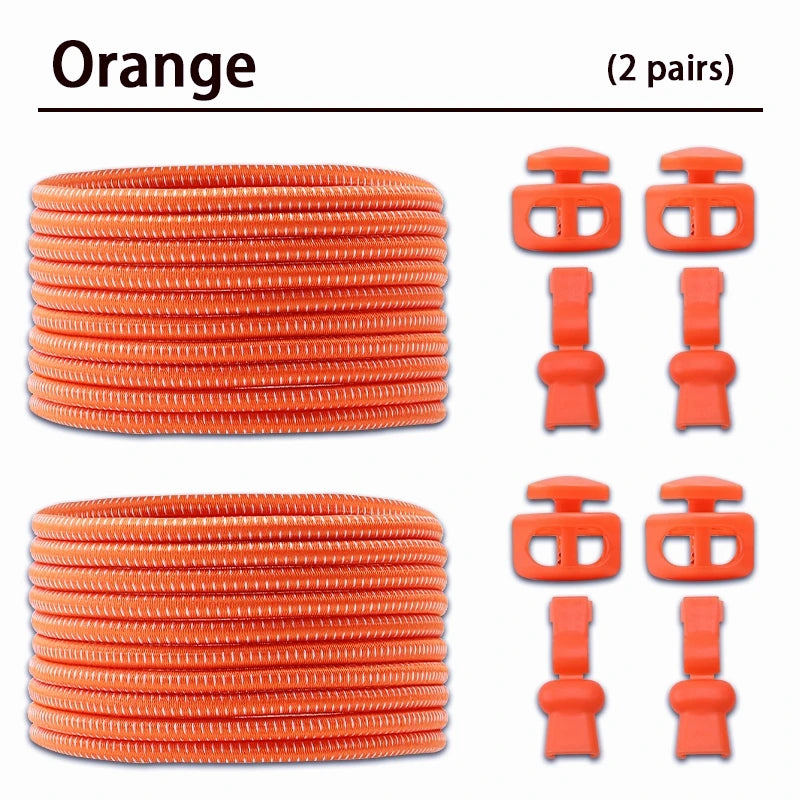 2 Paar Elastische Schnürsenkel Rund 100cm Ohne Binden Komfortabler Halt