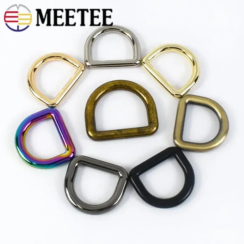 Metall O & D Ring Schnallen 10-38mm fuer Rucksack Guertel Halsband 5/10 Stk.