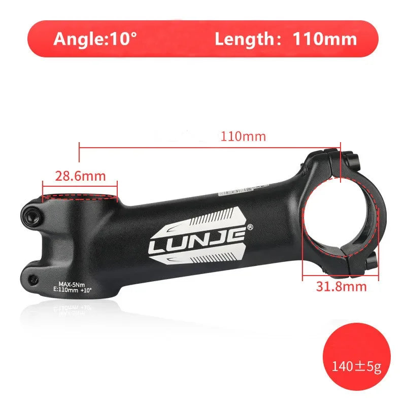 Ultraleichter Fahrradvorbau 17 Grad Aluminiumlegierung 31,8 mm MTB Rennrad