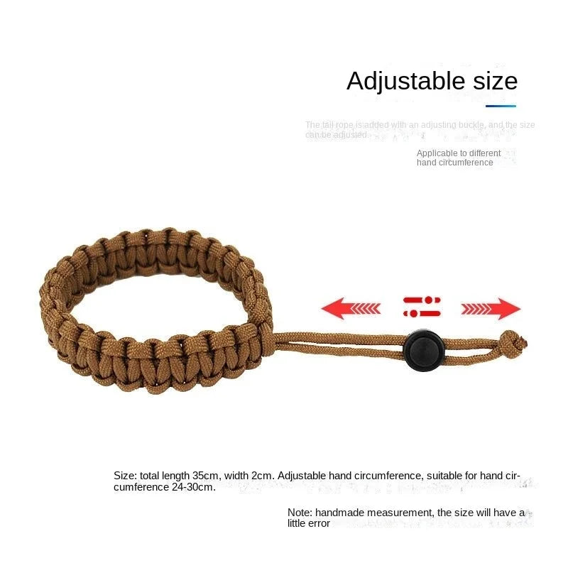 Geflochtenes Fallschirm-Armband mit Verstellbarer Schnalle für Outdoor