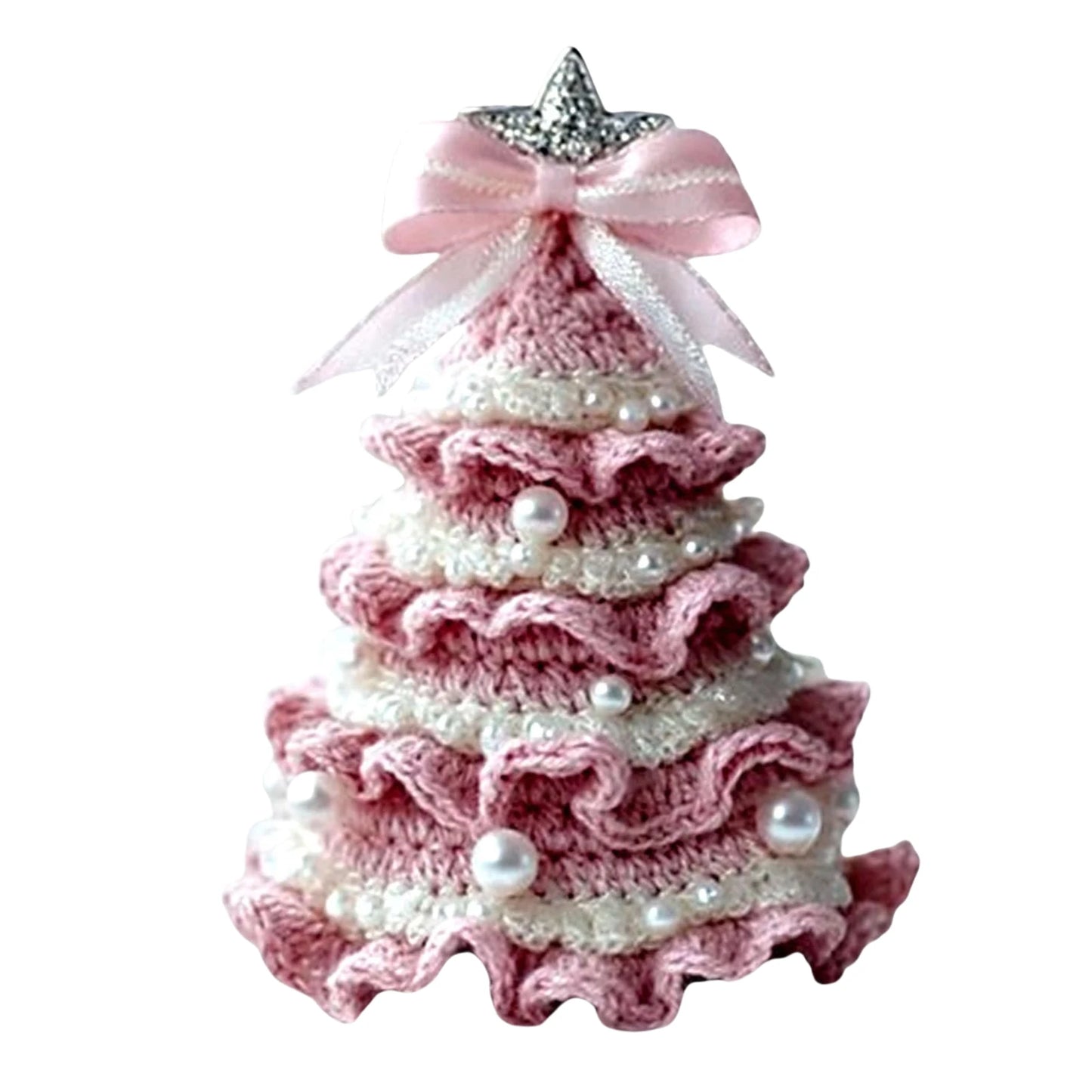 DIY gehäkeltes Weihnachtsbaum-Dekorationsset für Anfänger