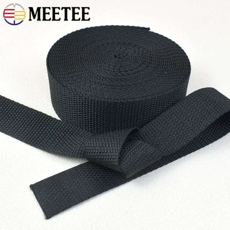 Nylon Gurtband 20-100mm Meterware schwarz für Rucksack Tasche DIY