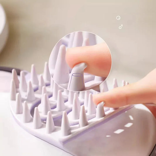 Kopfhaut Massagekamm mit langem Griff für entspannende Reinigung & Pflege