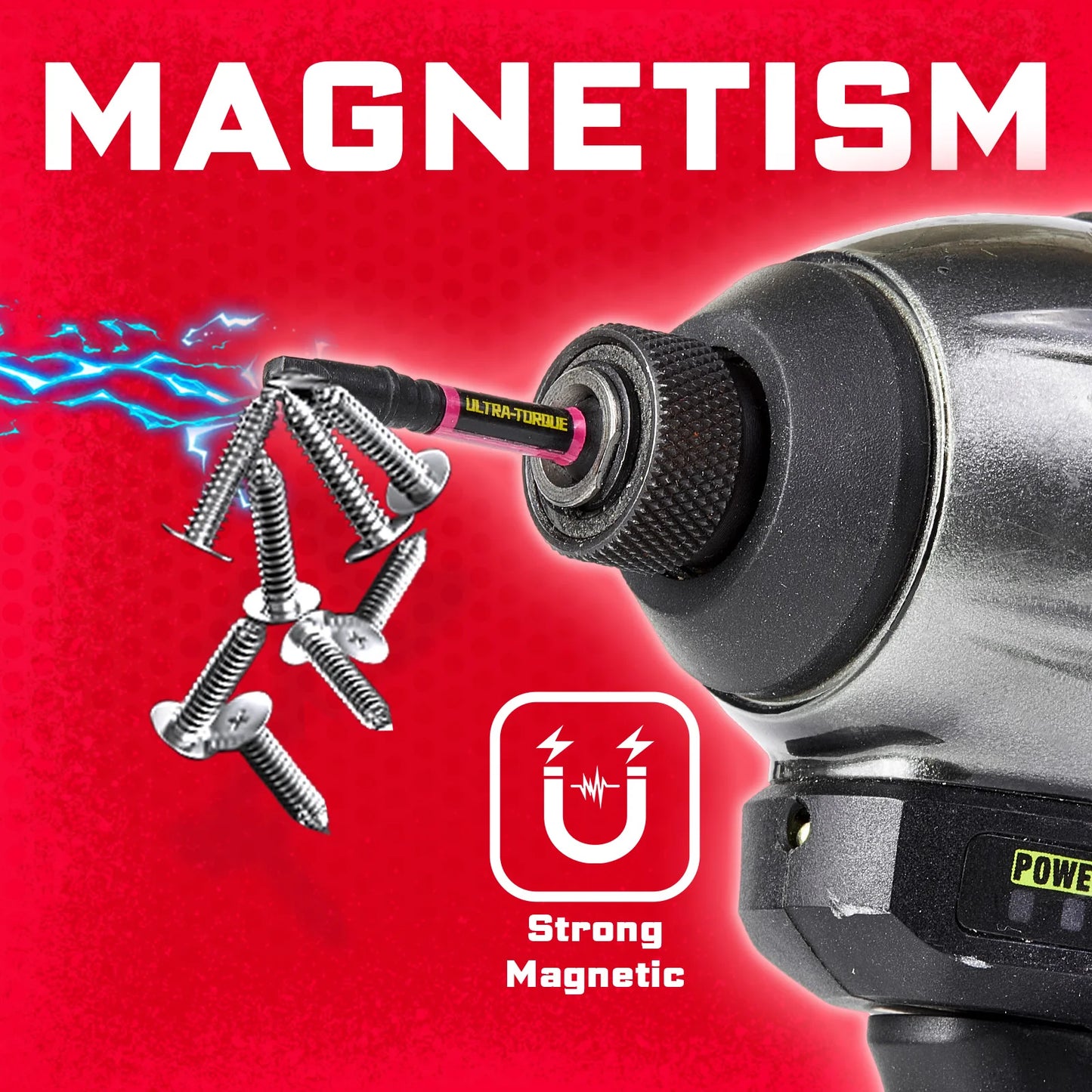 S2 Stahl Magnetisches Vierkant Schrauber-Bit-Set für Schlagschrauber