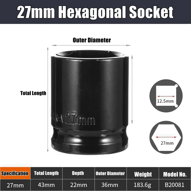 1/2" Deep Impact Steckschlüssel Satz Metrisch für Werkstatt - Kfz