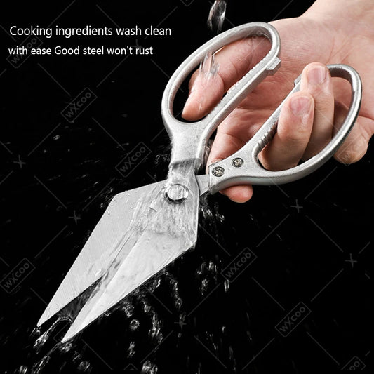 Ultrascharfe Edelstahl Küchenschere Mehrzweck für Geflügel, Fleisch, Knochen