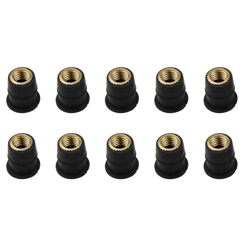10 Stück Gummi Muttern Set M4 M5 M6 für Motorrad Windschutzscheibe Schrauben