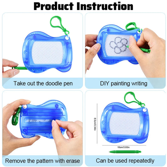 Magnetisches Mini Zeichenbrett Set mit Schlüsselbund für Kinder