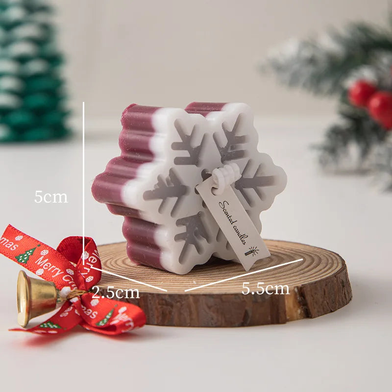 Weihnachts Schneeflocke Aromatherapie Kerze mit romantischer Atmosphäre