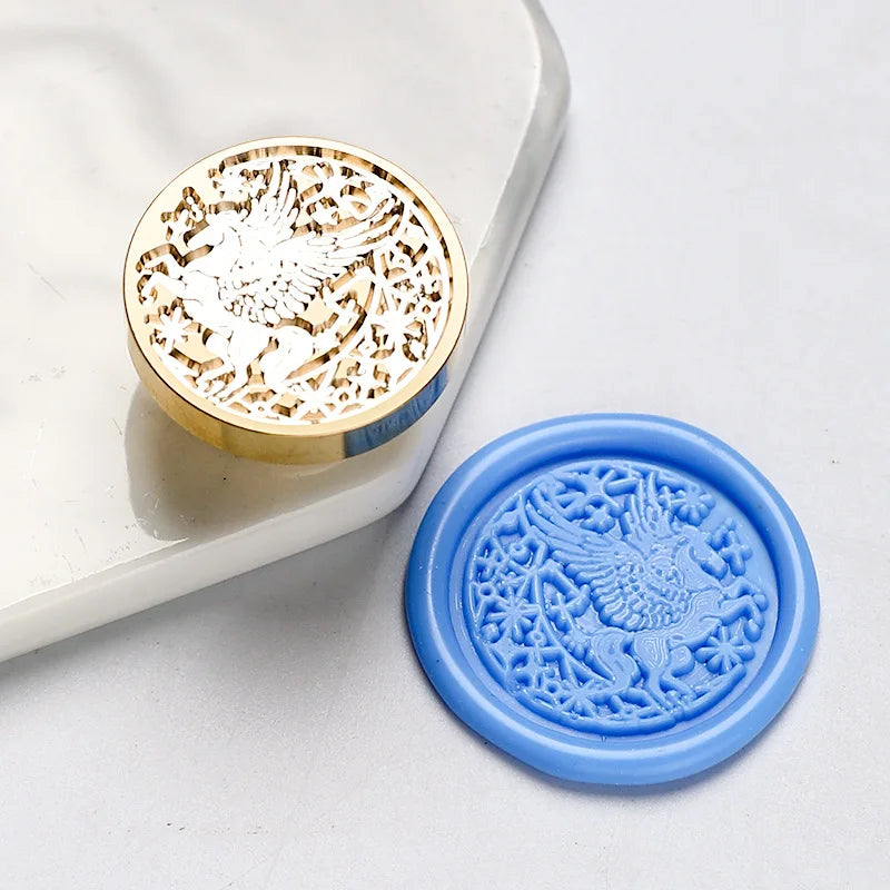 Sternenhimmel Lotus Rosenmuster Wachssiegel Stempel, Retro Stil