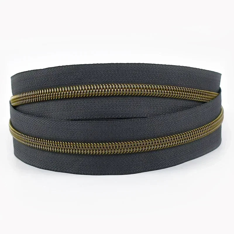 Nylon Reissverschlussband Nr 5 pro Meter mit Schiebern fuer Naehprojekte