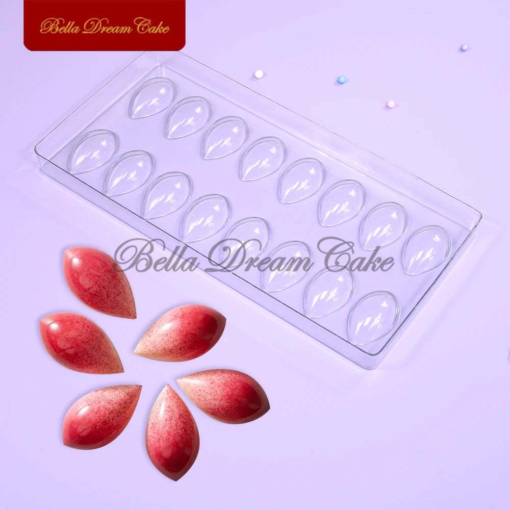 16 Löcher Lotus Wassertropfen Form aus lebensmittelechtem PET für Desserts
