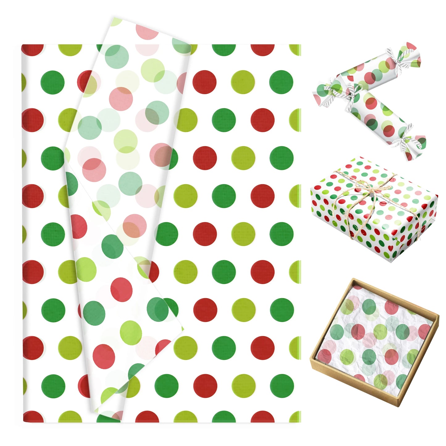 20/50 Stücke Weihnachts-Seidenpapier mit Schneeflocken- & Birnenmuster