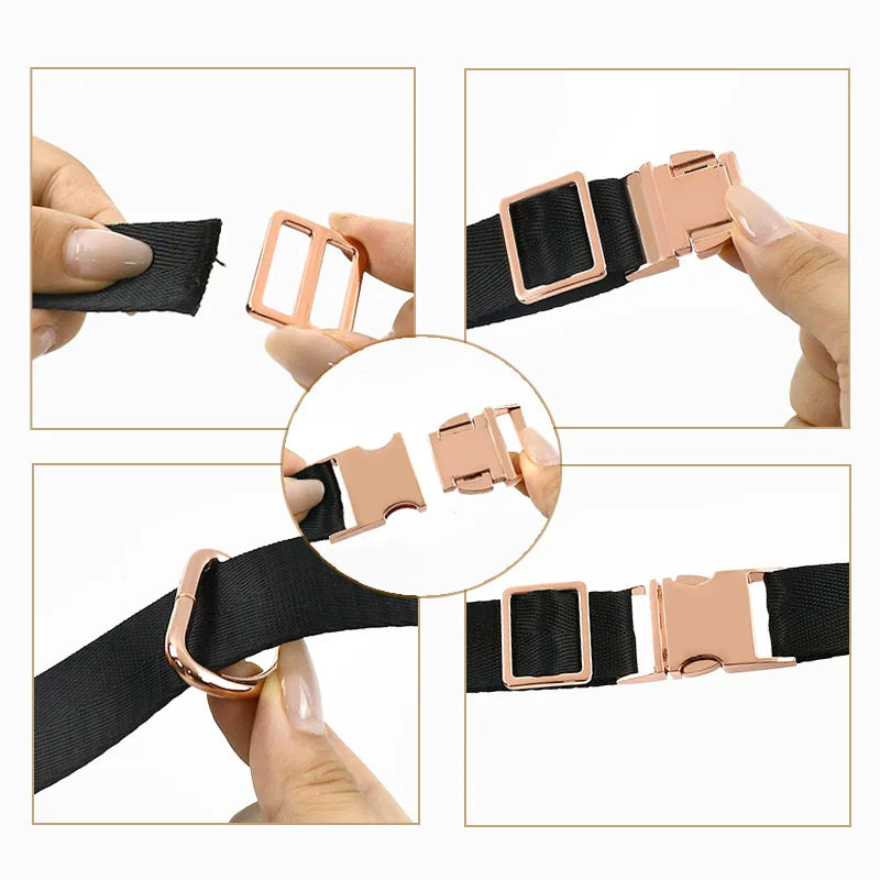 Roségold Metall D-Ring Schnallen 15-38mm für Tasche Gürtel DIY 1/2 Sets