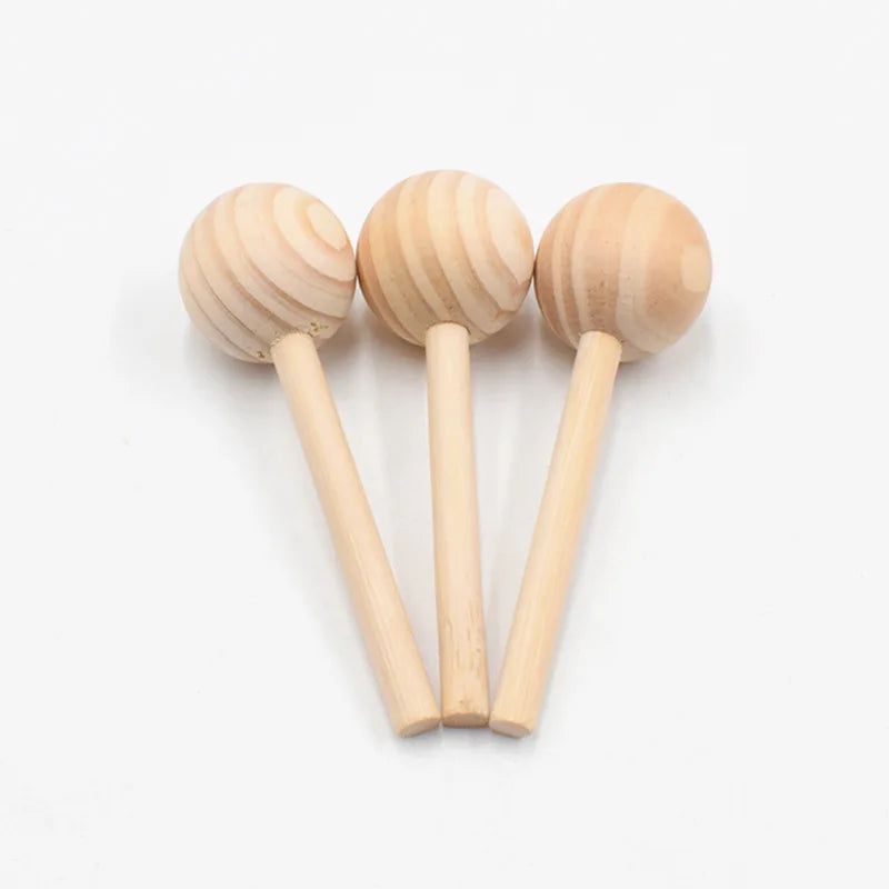 Natürliches 5er-Set Holz Ball Sticks – Perfekt für kreative DIY - Dekoration