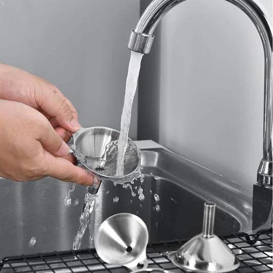 Präzises Edelstahl-Küchentrichter-Set 3/5-teilig – langlebig - spülmaschinenfest