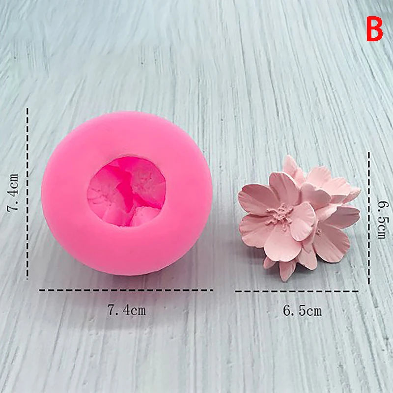 3D Silikonform Rose Blume für DIY Kuchen Fondant Seife Eis Dekor