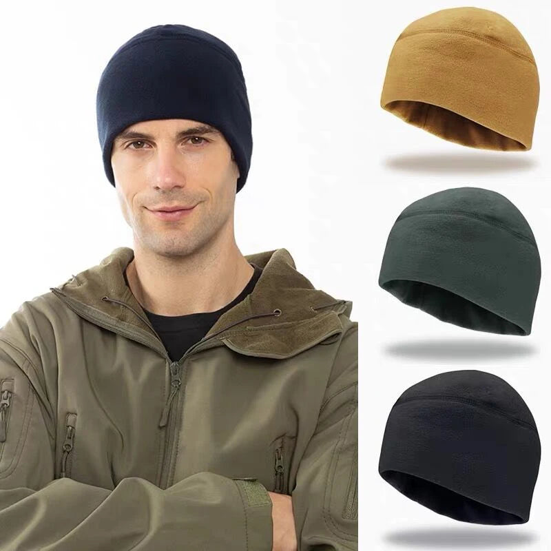 Winddichte Fleece Beanie Mütze für Outdoor Winter Sport Radfahren Wandern