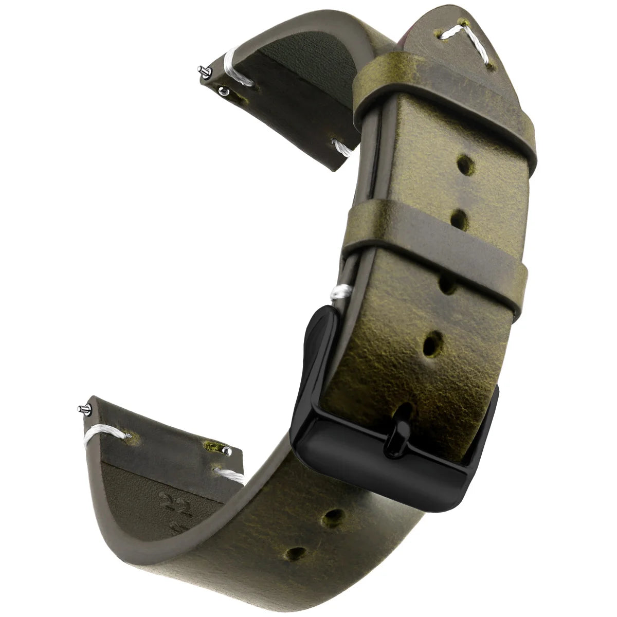Wachs-Uhrenarmband aus echtem Leder mit Schnellverschluss in verschiedenen Größen