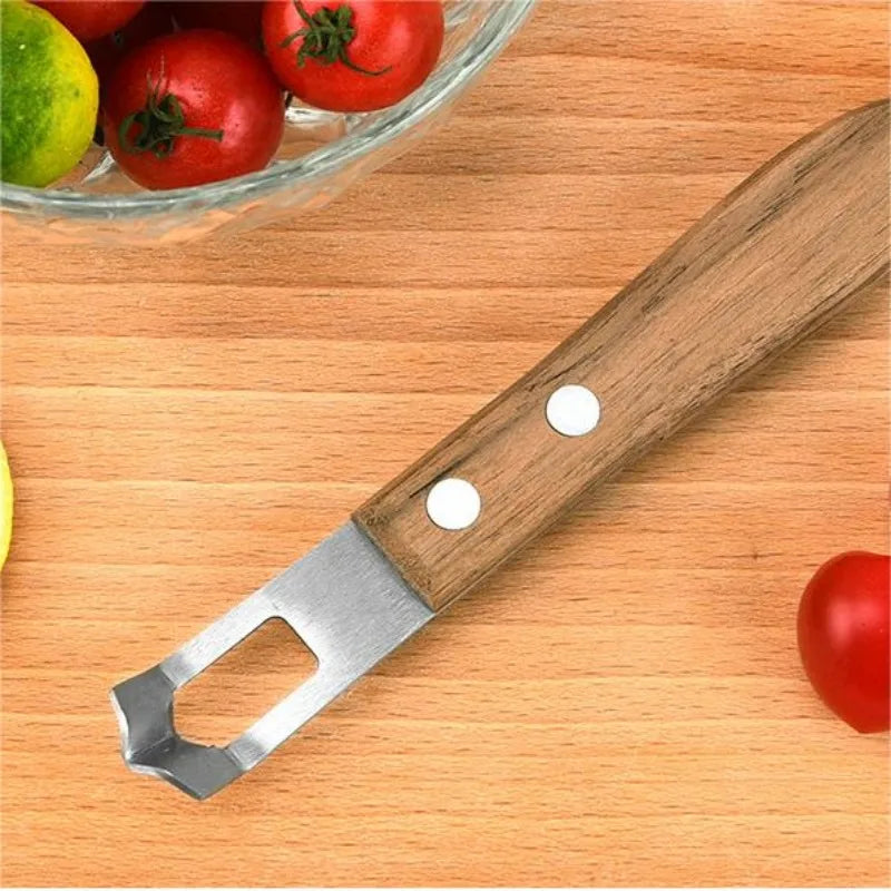 Langlebiger Zitronenschäler mit Holzgriff - rostfreier Edelstahlklinge – mühelos schälen