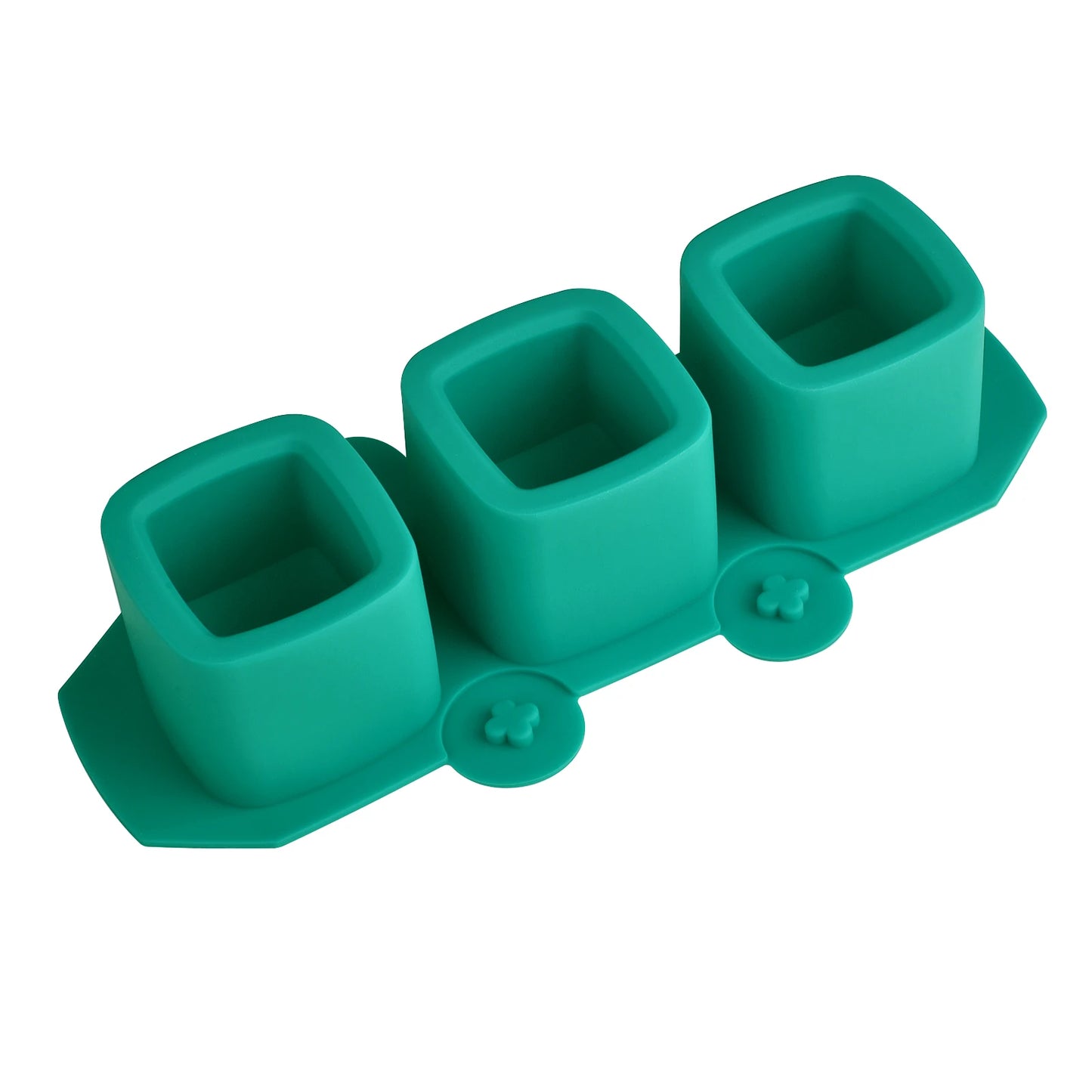 3-Loch Runde Silikonform für Beton Blumentopf DIY Deko Sukkulenten