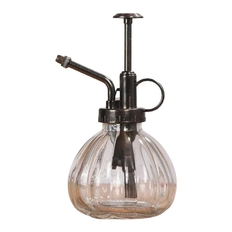 Vintage Glas Gießkanne mit Luftdruck-Spray für Garten und Haushalt