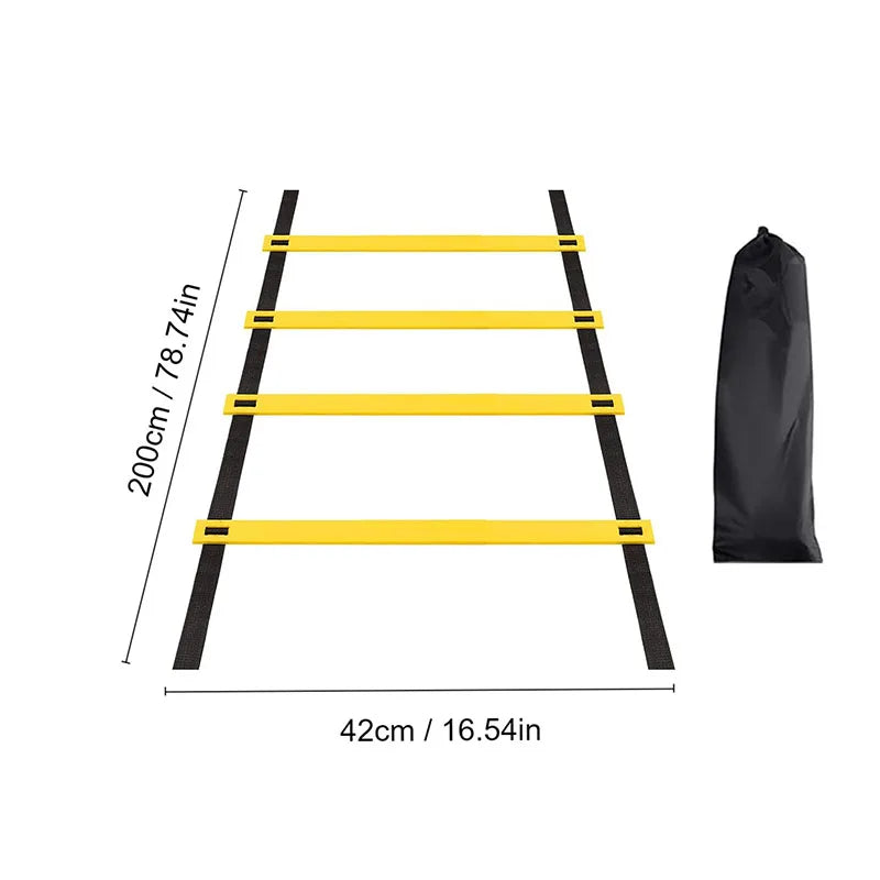 Agility-Leiter aus robustem Nylonseil – Flexibles Training in leuchtendem Gelb