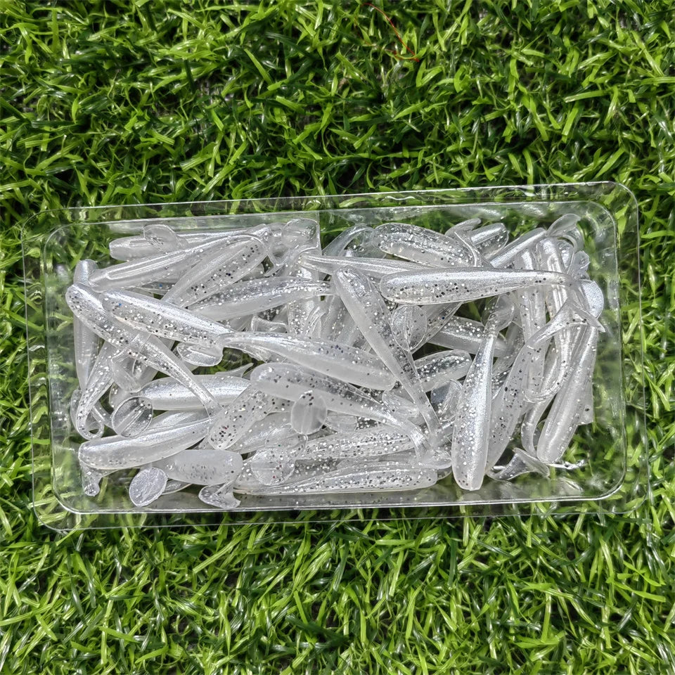 Effektive 50er Micro Köder mit T-Schwanz, 35mm/0,35g – Perfekt für Bass - Hecht