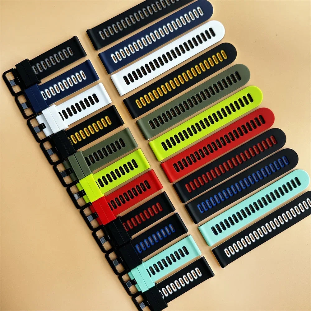 Flexibles Silikon-Sportarmband 20/22 mm – Komfort - Halt für Garmin - Co.