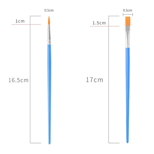 Vielseitiges Pinselset für Kinder 5–200-teilig mit Nylonborsten - Acrylgriff