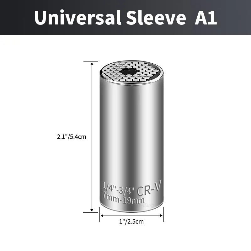 Universal Steckschlüsselsatz 7-19mm Chrom-Vanadium Multifunktions-Werkzeug