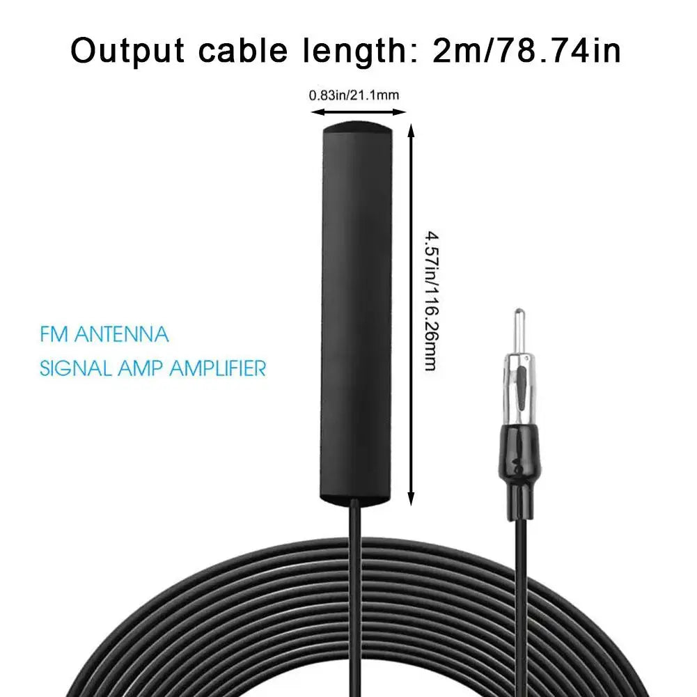 Verstärkte Auto-FM/AM Antenne 2m Komplett mit Signalverstärker 700-2700 MHz