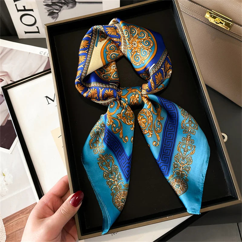 Vielseitiger 70x70 cm Damen Schal aus seidigem Polyester – stilvoll - leicht