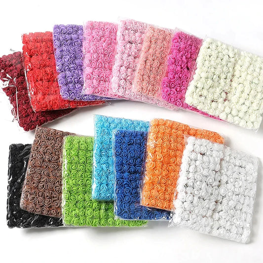 144 teiliges Mini Schaumrosen Set fuer kreative Dekorationen