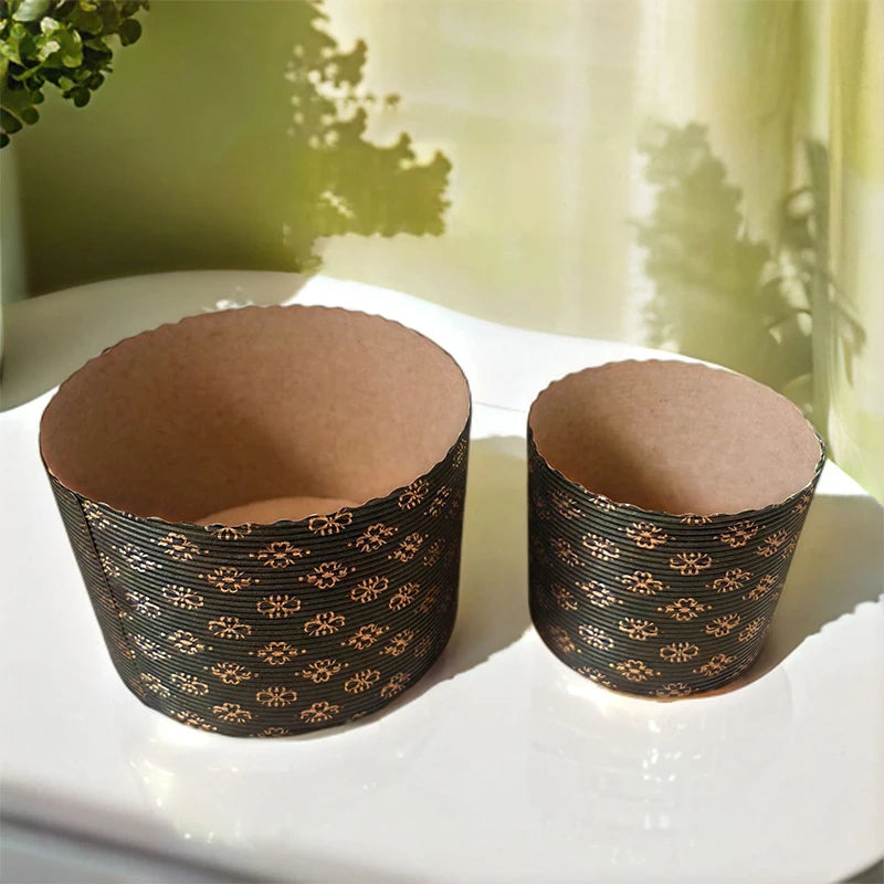 5er Set Panettone Papierbackformen perfekt für italienisches Gebäck