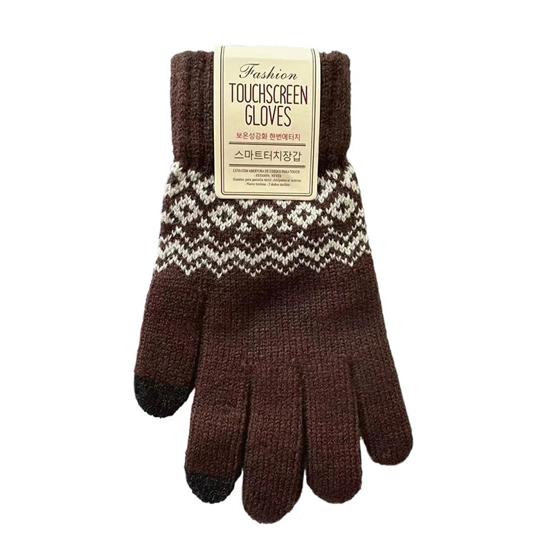 Warme Gestrickte Touchscreen Handschuhe für Winter Radfahren und Alltag