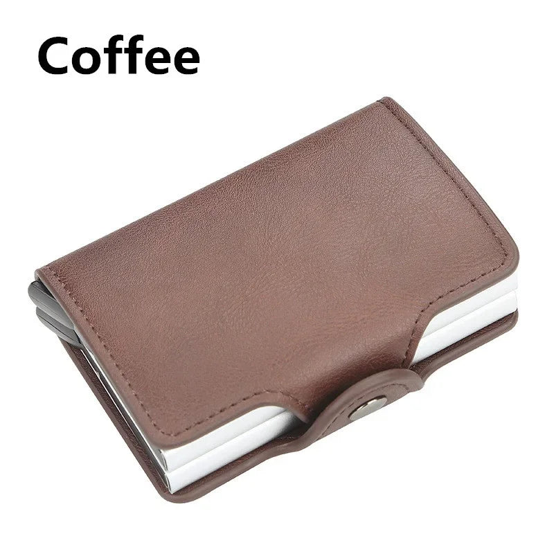 Sichere RFID-Box aus Aluminium - PU-Leder für 12 Karten – elegant - kompakt