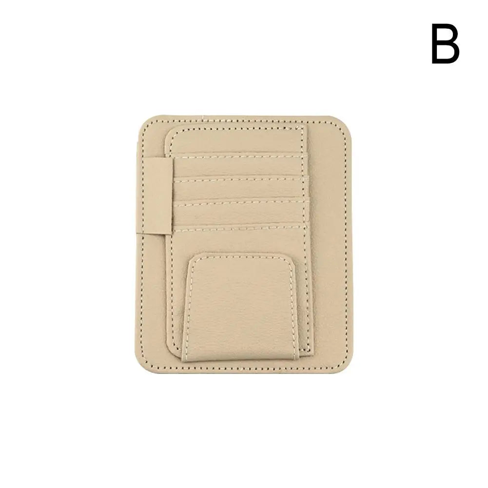 Auto Sonnenblenden Organizer aus langlebigem PU-Leder mit Brillenhalter