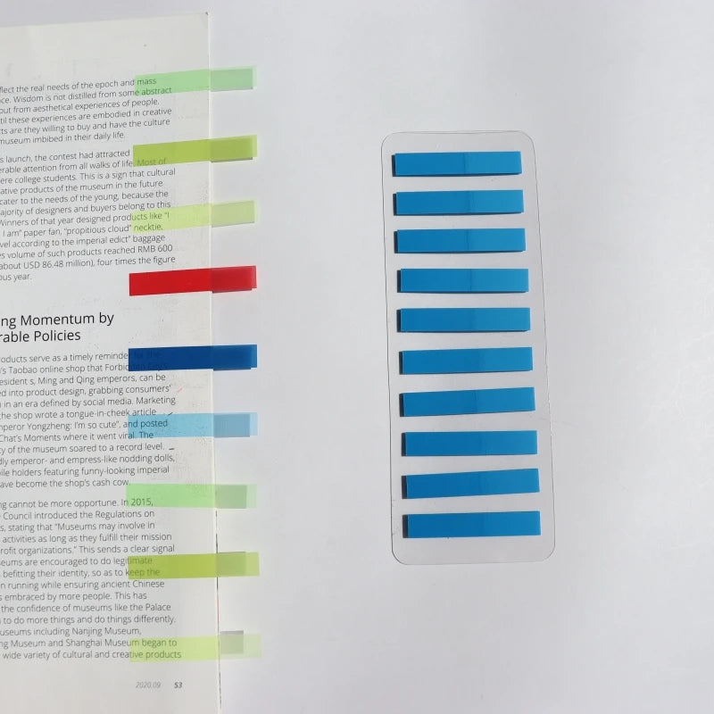 200 selbstklebende farbige Index-Tabs Haftnotizen für Büro und Schule