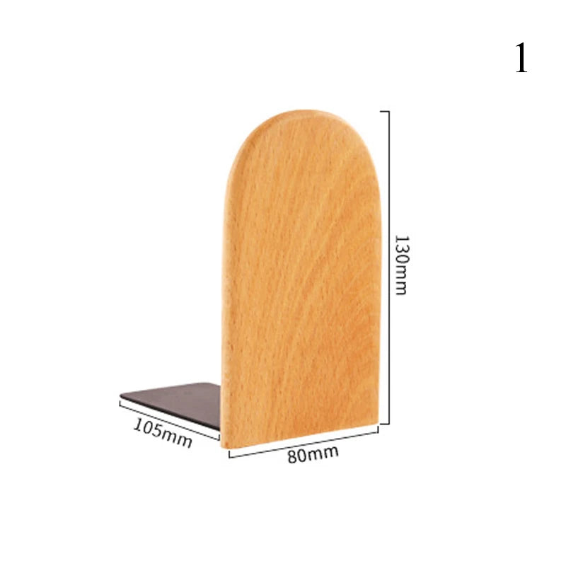 Natur Holz Buchstützen als Schreibtisch Organizer und Bücherhalter