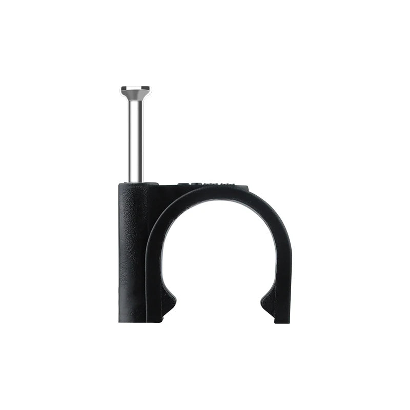 Sichere Kabelbefestigung: 100 schwarze PE-Rundkabel-Clips 4-14 mm Set
