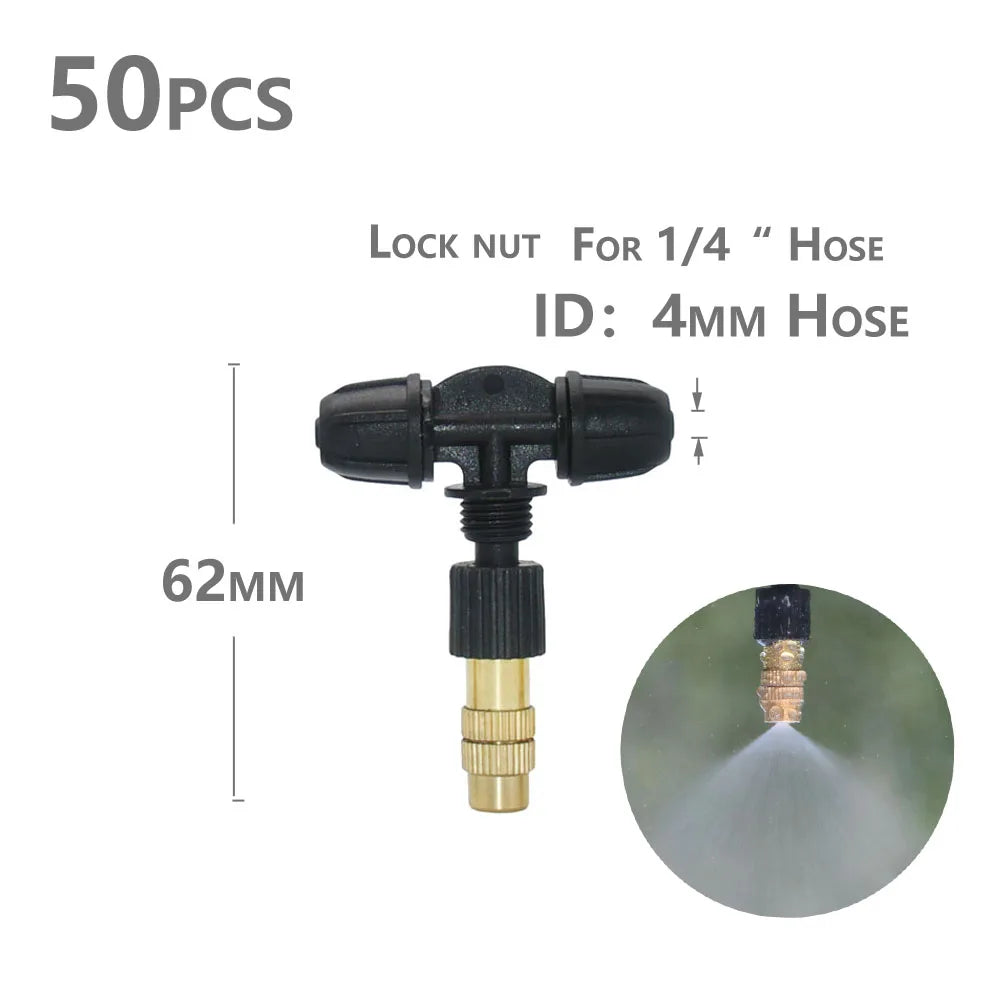 Effiziente Kupfer-Nebeldüse verstellbar 4/7mm für präzise Gartenbewässerung