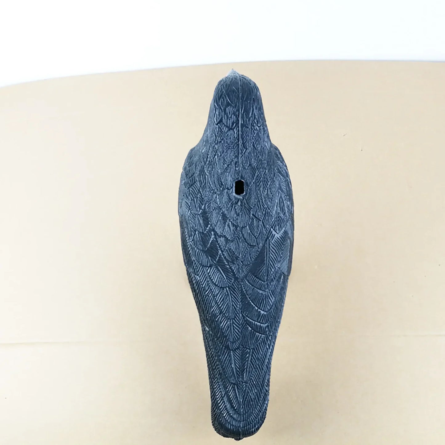 Natürlicher Vogelschutz: Realistische schwarze Krähe 38cm für Balkon & Garten
