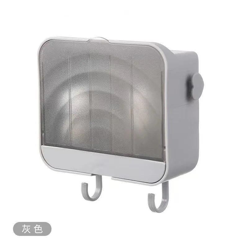 Wandmontage Seifenhalter Abflussabdeckung mit Haken in Grau Weiß Grün